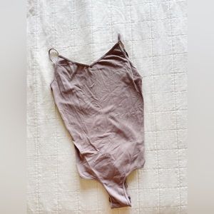 Free People Backless Bodysuit in Mauve